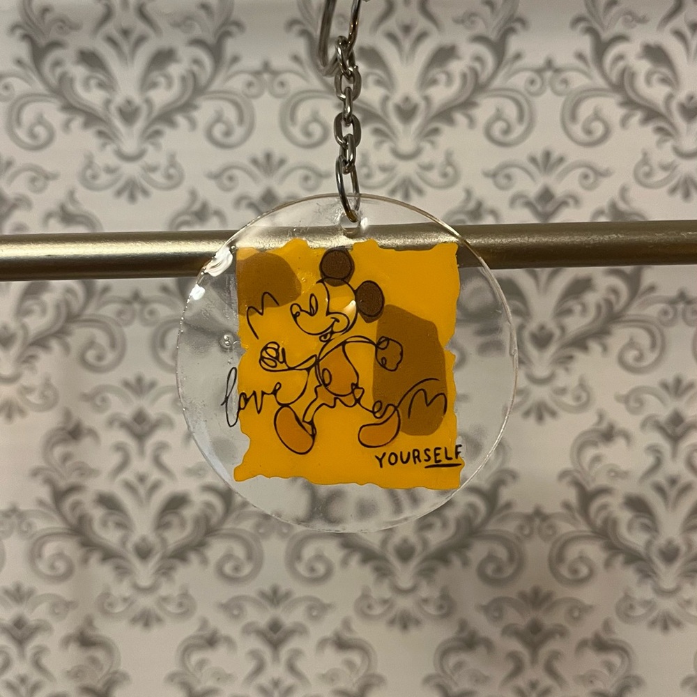 Homemade love yourself  key chain
